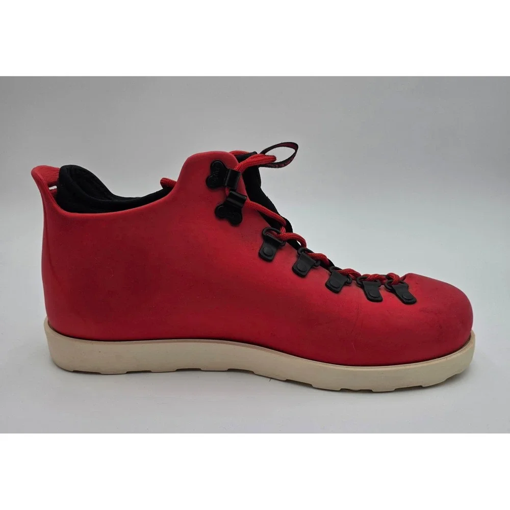 Native Fitzsimmons Citylite Red Hiking Rain Boots Men's 10 Water Resistant EVA